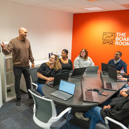 Staff in meeting room