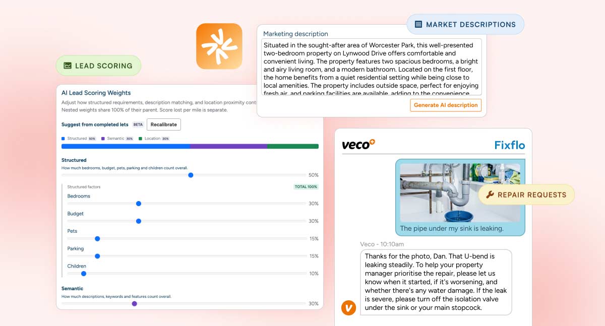 AI enabled feature pop outs on Veco Plus