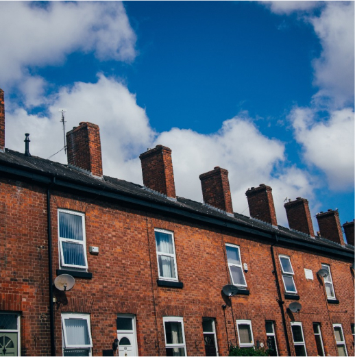 Red brick terraced houses