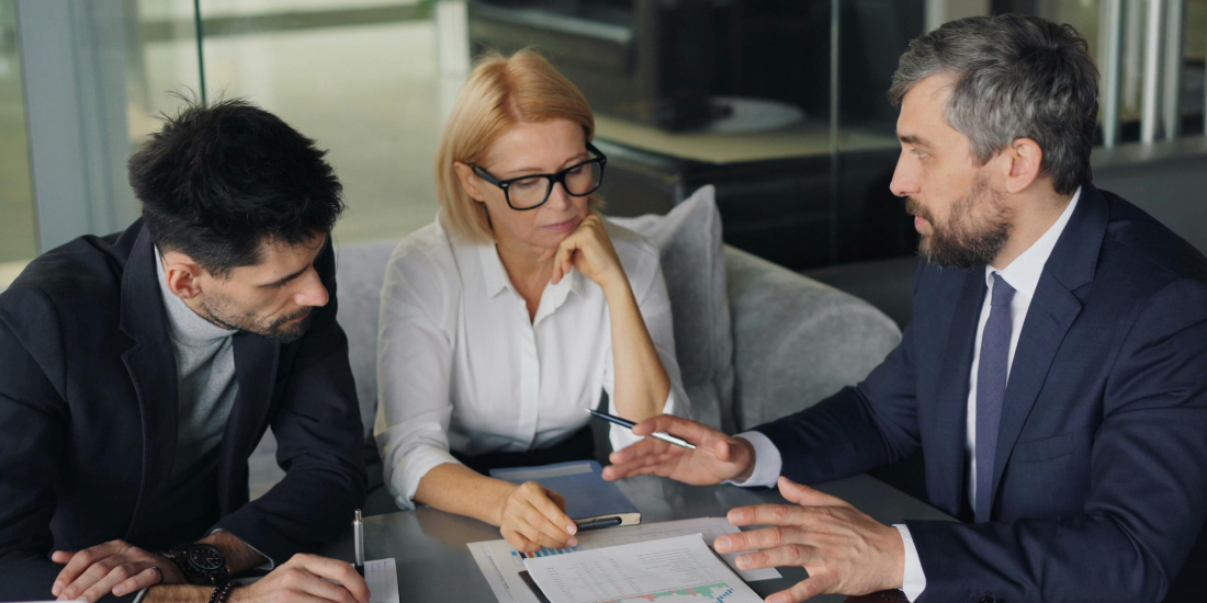 Three letting agents talking